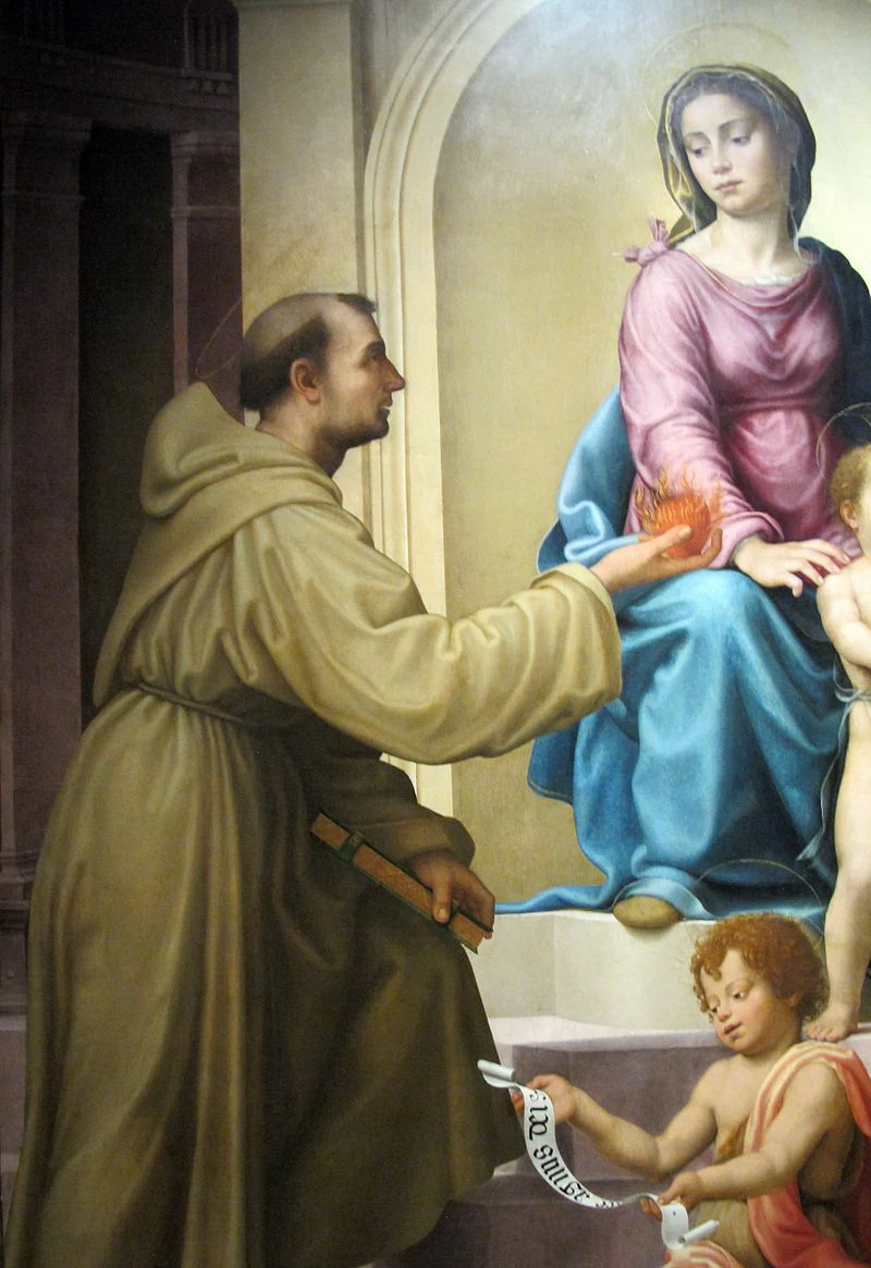 Il matrimonio mistico di Santa Caterina - Pinacoteca Nazionale, Bologna, dettaglio